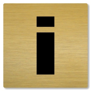 Informace, 80x80mm, zlatá, Nevada